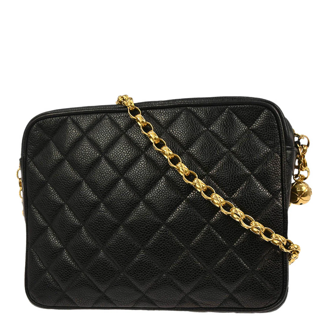 Chanel 1996-1997 Black Caviar Skin Camera Bag Small - Image 2