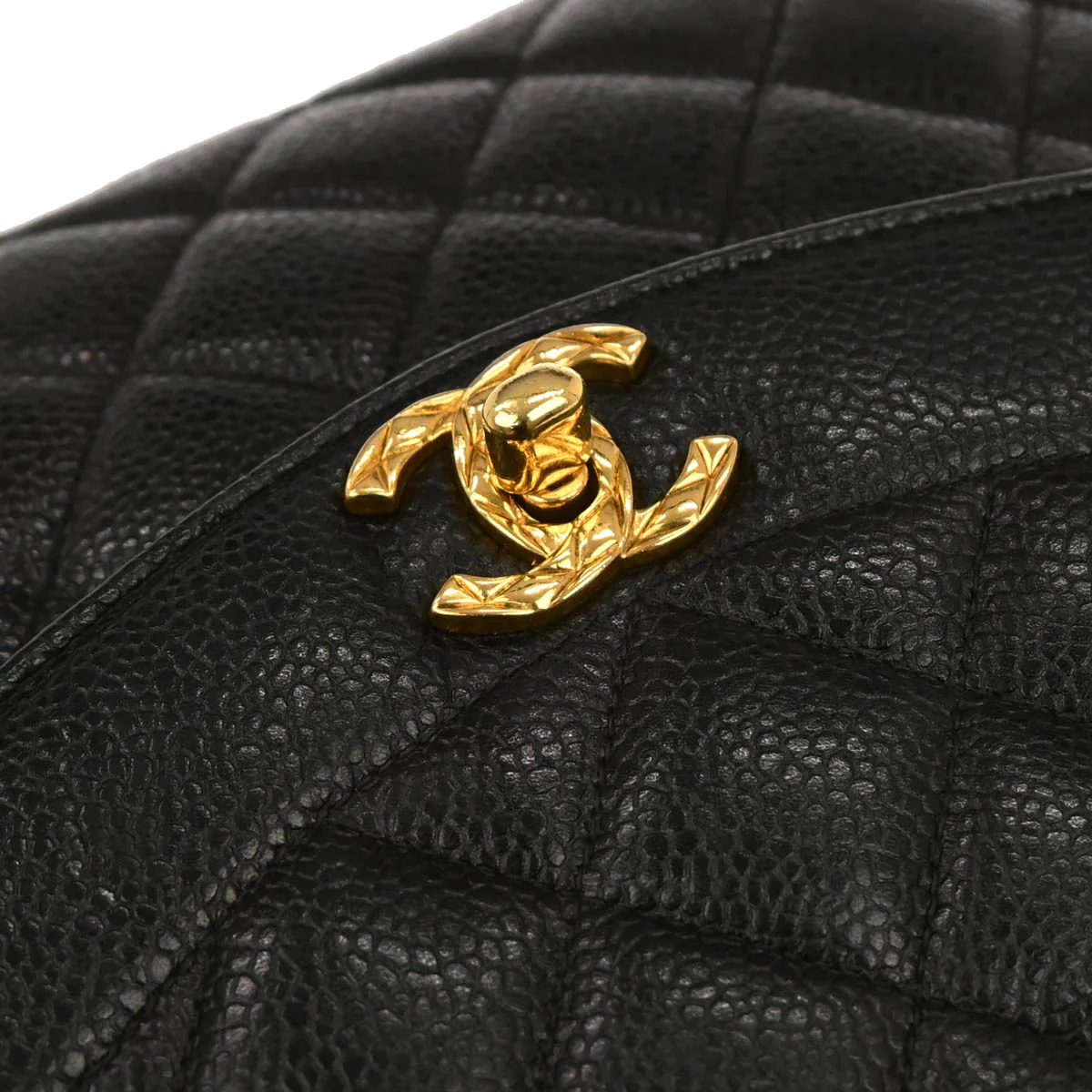 Chanel 1996-1997 Black Caviar Skin Camera Bag Small - Image 5