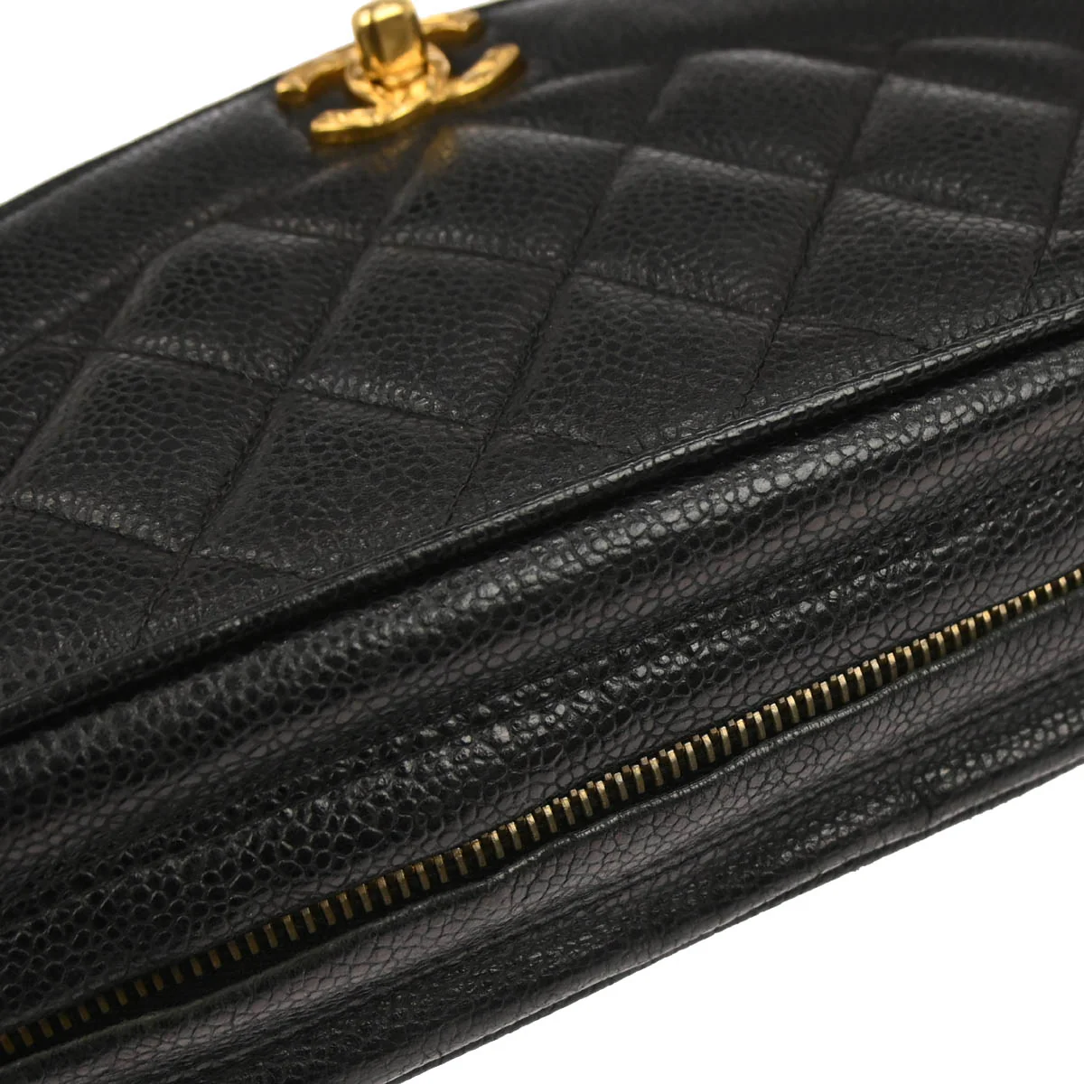 Chanel 1996-1997 Black Caviar Skin Camera Bag Small - Image 6
