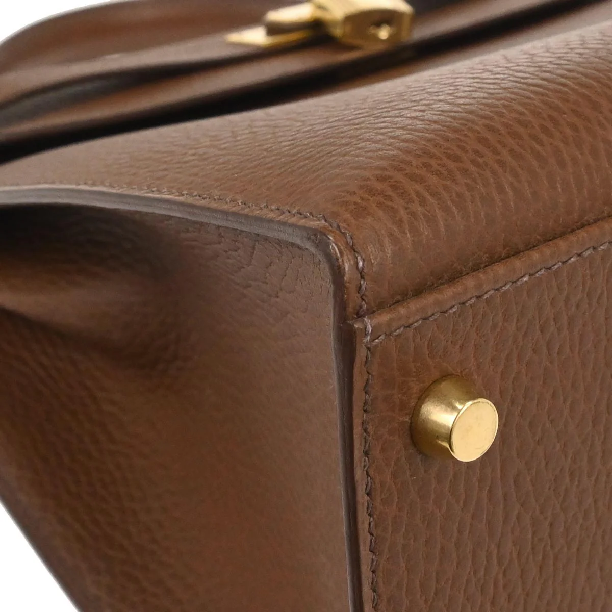Hermes Noisette Ardennes Kelly 32 Sellier 2way Shoulder Handbag - Image 6