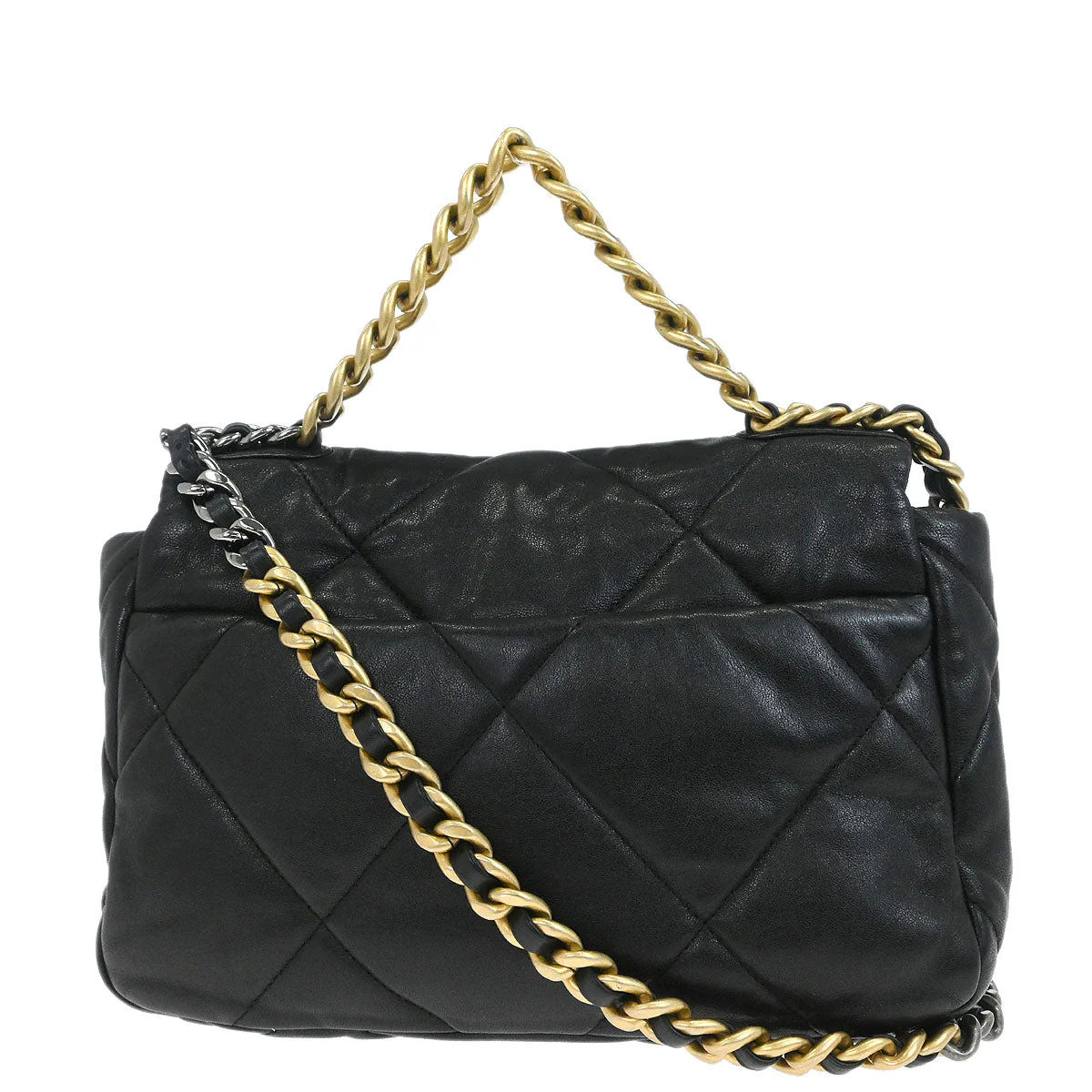 Chanel 2019 Black Calfskin Chanel 19 Dix-neuf 2way Handbag - Image 2