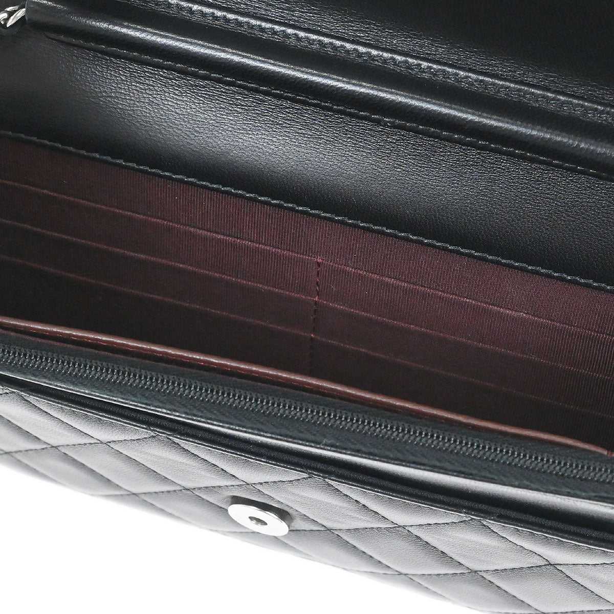 Chanel 2019 Black Lambskin Classic WOC Wallet on Chain Bag - Image 8