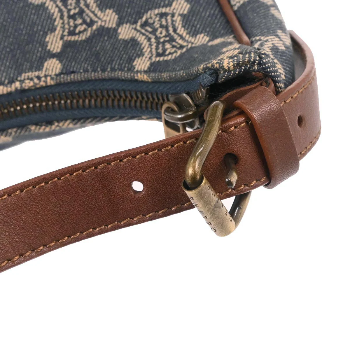 Celine Blue Denim Macadam Handbag - Image 3