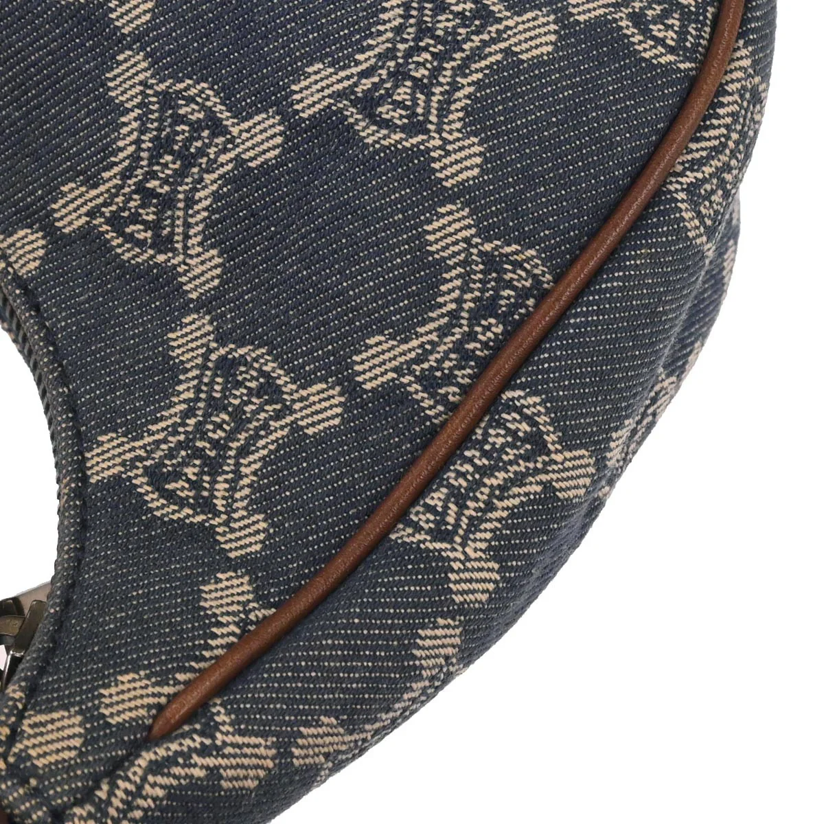 Celine Blue Denim Macadam Handbag - Image 5