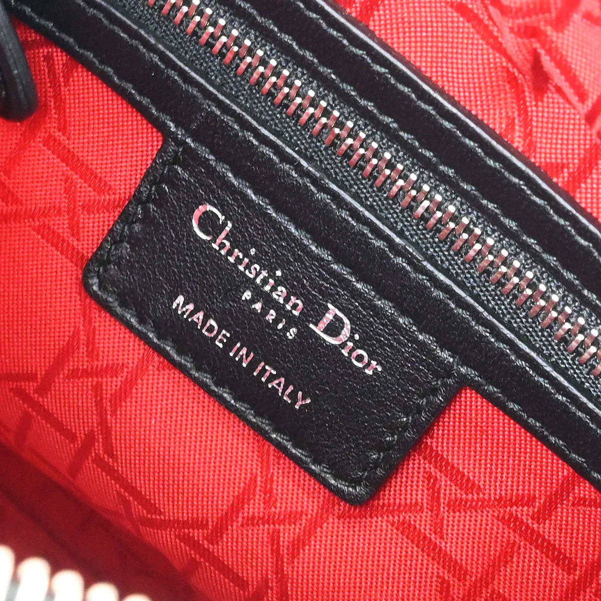 Christian Dior Black Lambskin Lady Dior Cannage 2way Shoulder Handbag - Image 9