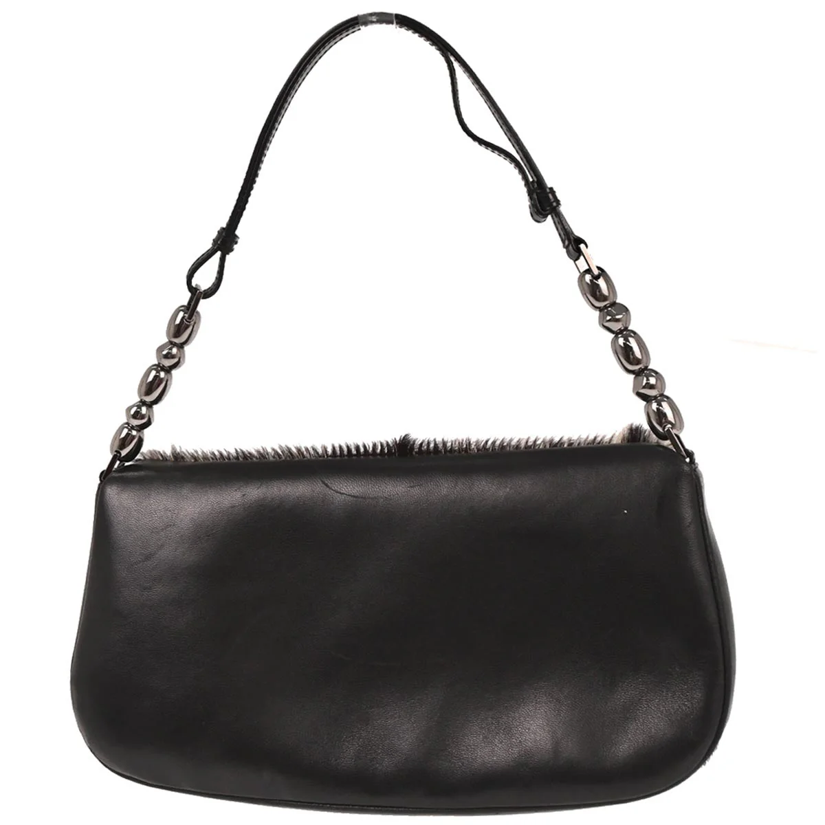 Christian Dior Black Brown Fur Malice Handbag - Image 2