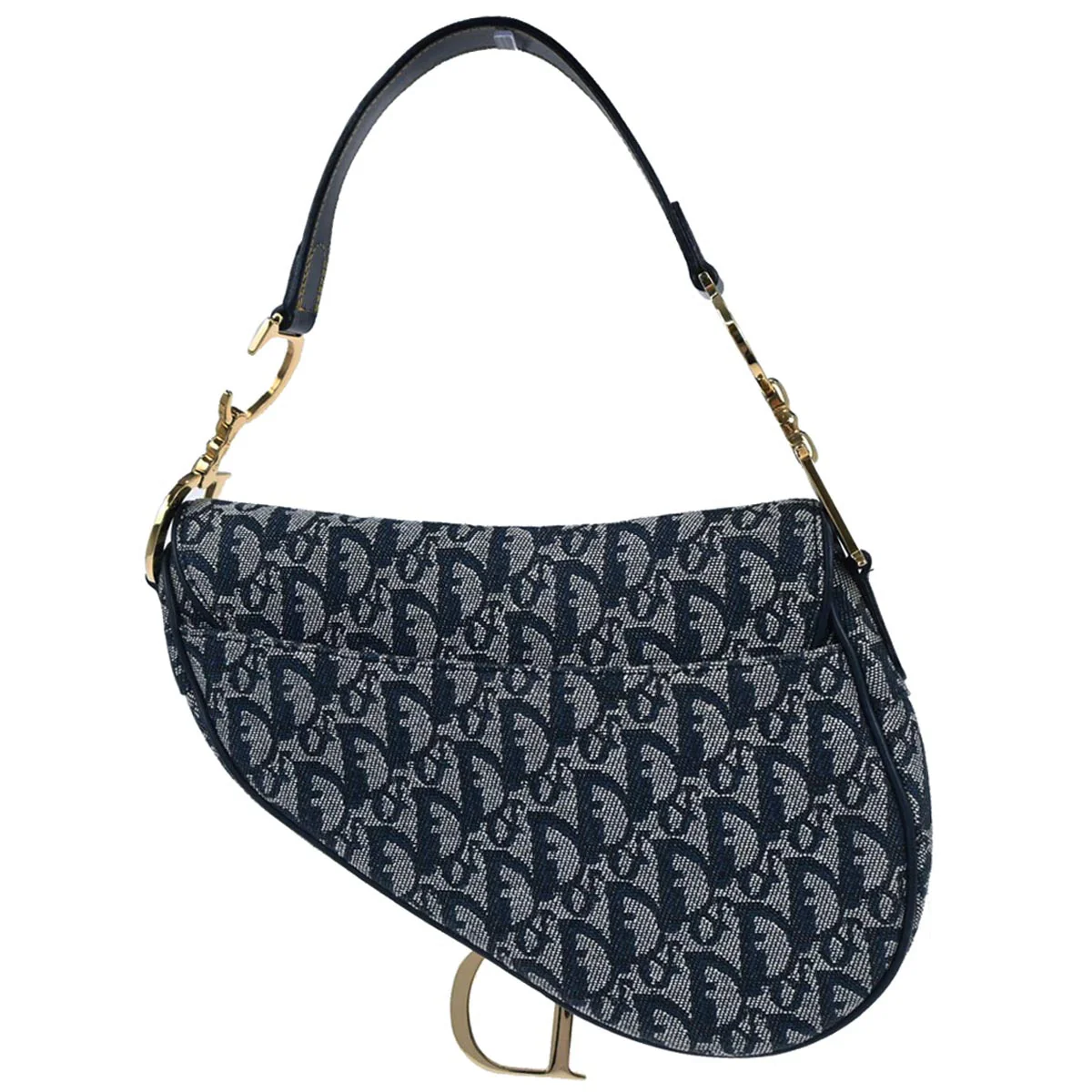 Christian Dior Navy Trotter Saddle Handbag - Image 2