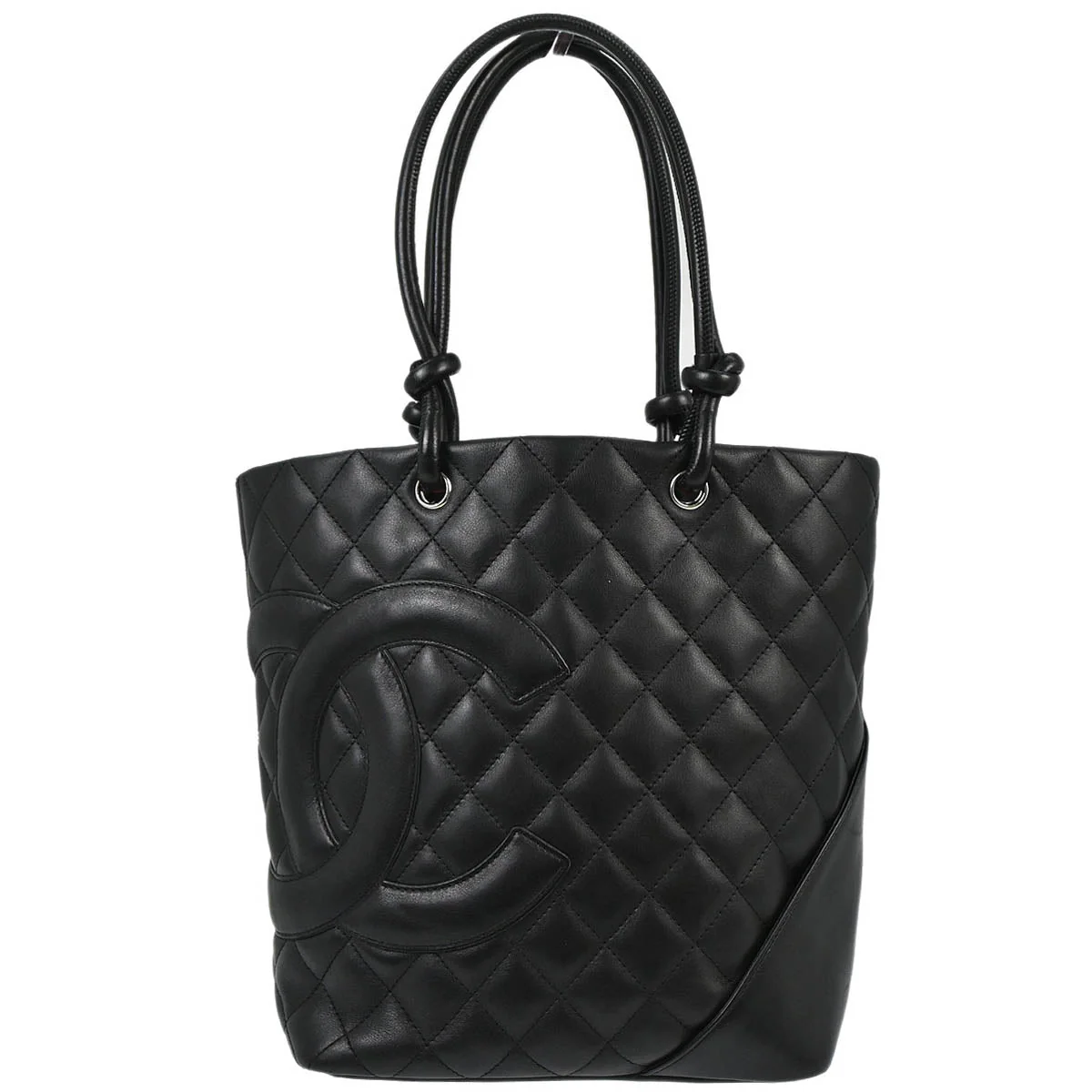 Chanel 2005-2006 Black Calfskin Cambon Ligne Tote Handbag