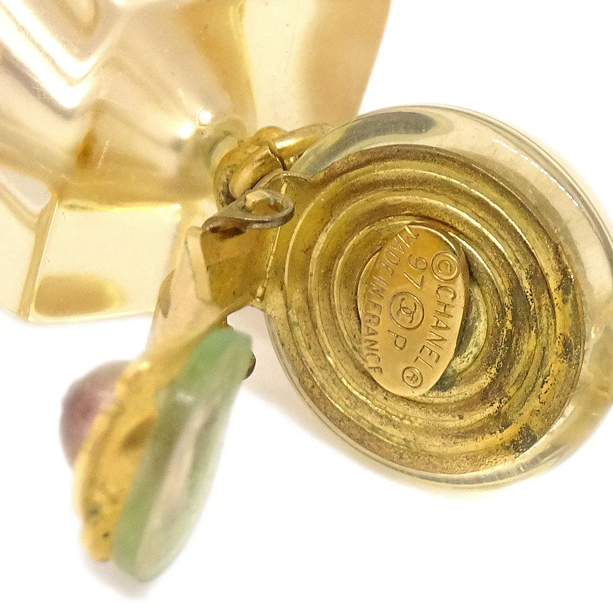 CHANEL 1997 Teardrop CC Pearl Earrings - Image 4