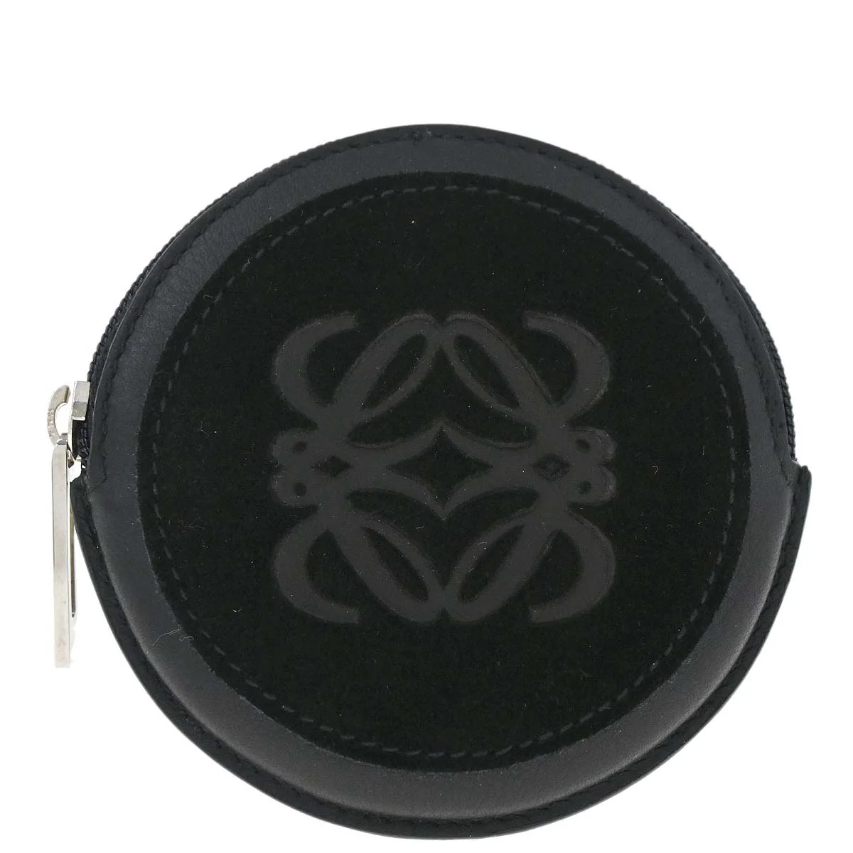 Loewe Black Leather Coin Purse Wallet