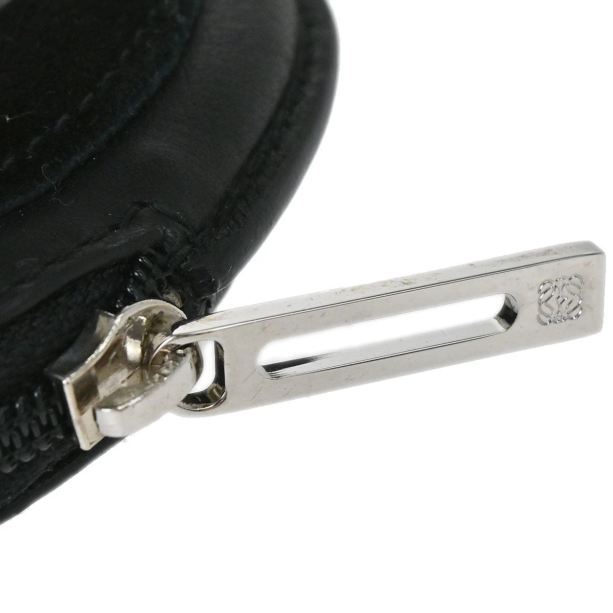 Loewe Black Leather Coin Purse Wallet - Image 6