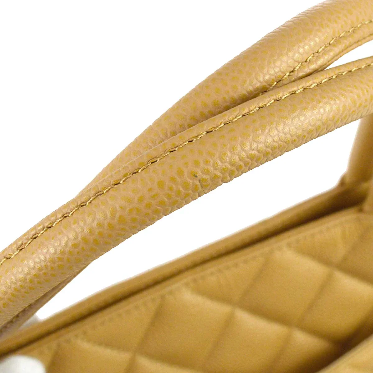 Chanel 2006-2008 Beige Caviar Medallion Tote - Image 4