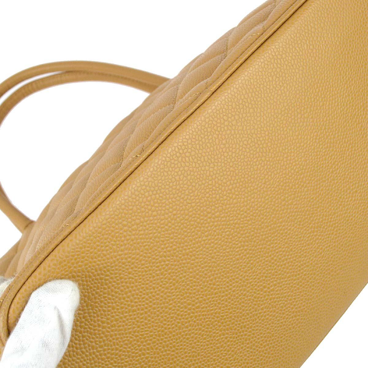 Chanel 2006-2008 Beige Caviar Medallion Tote - Image 5