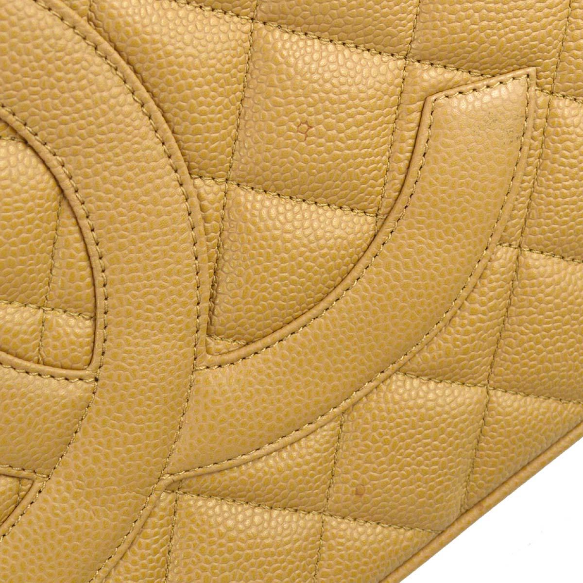 Chanel 2006-2008 Beige Caviar Medallion Tote - Image 8