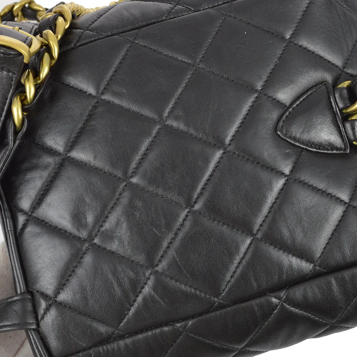 Chanel 1991-1994 Black Lambskin Small Duma Backpack - Image 3