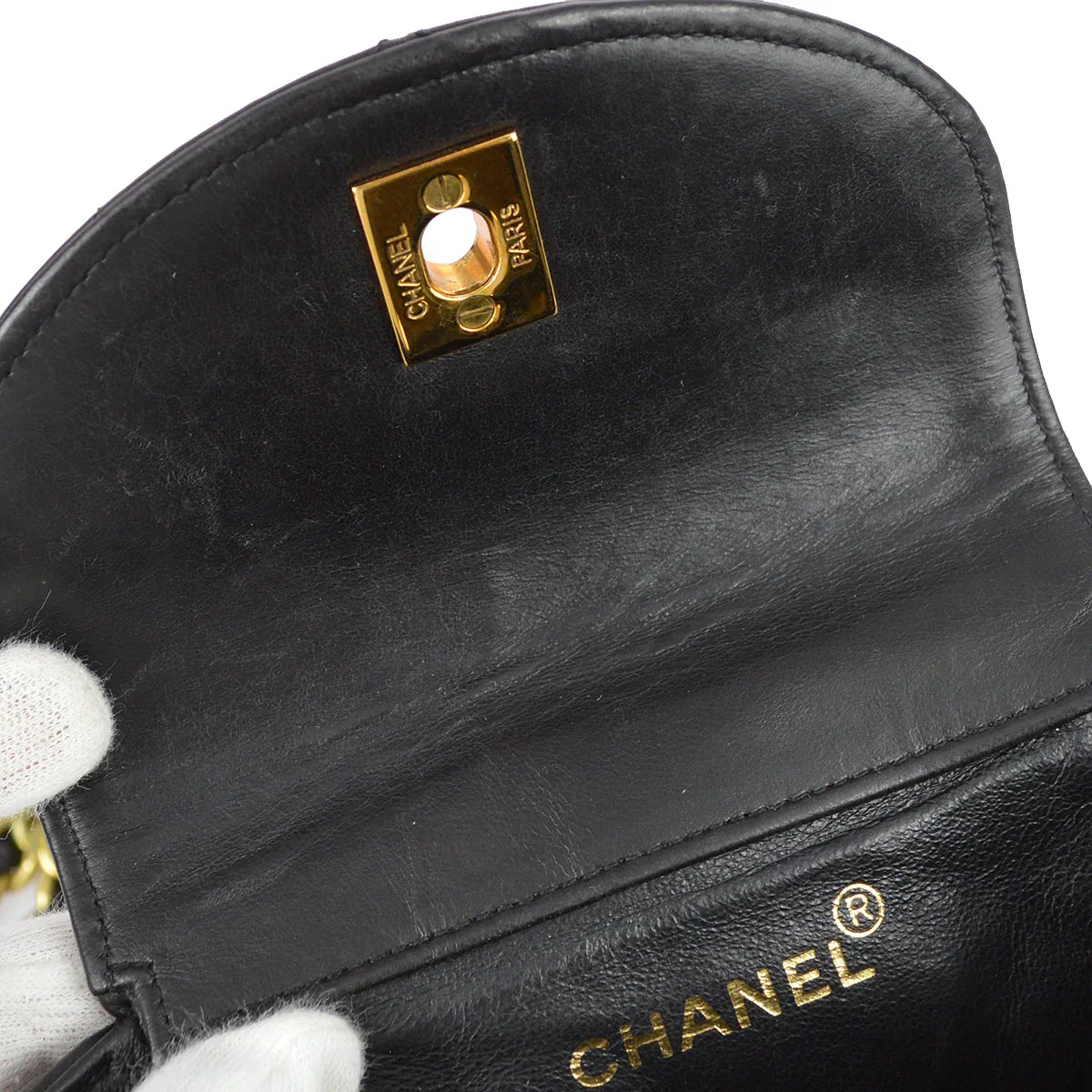 Chanel 1991-1994 Black Lambskin Small Duma Backpack - Image 9