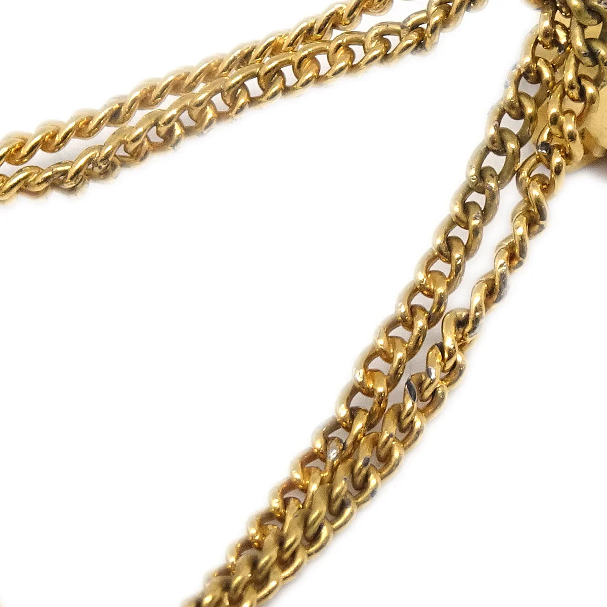 Chanel 1988 Bag Dangle Earrings Clip-On Gold 23 - Image 2