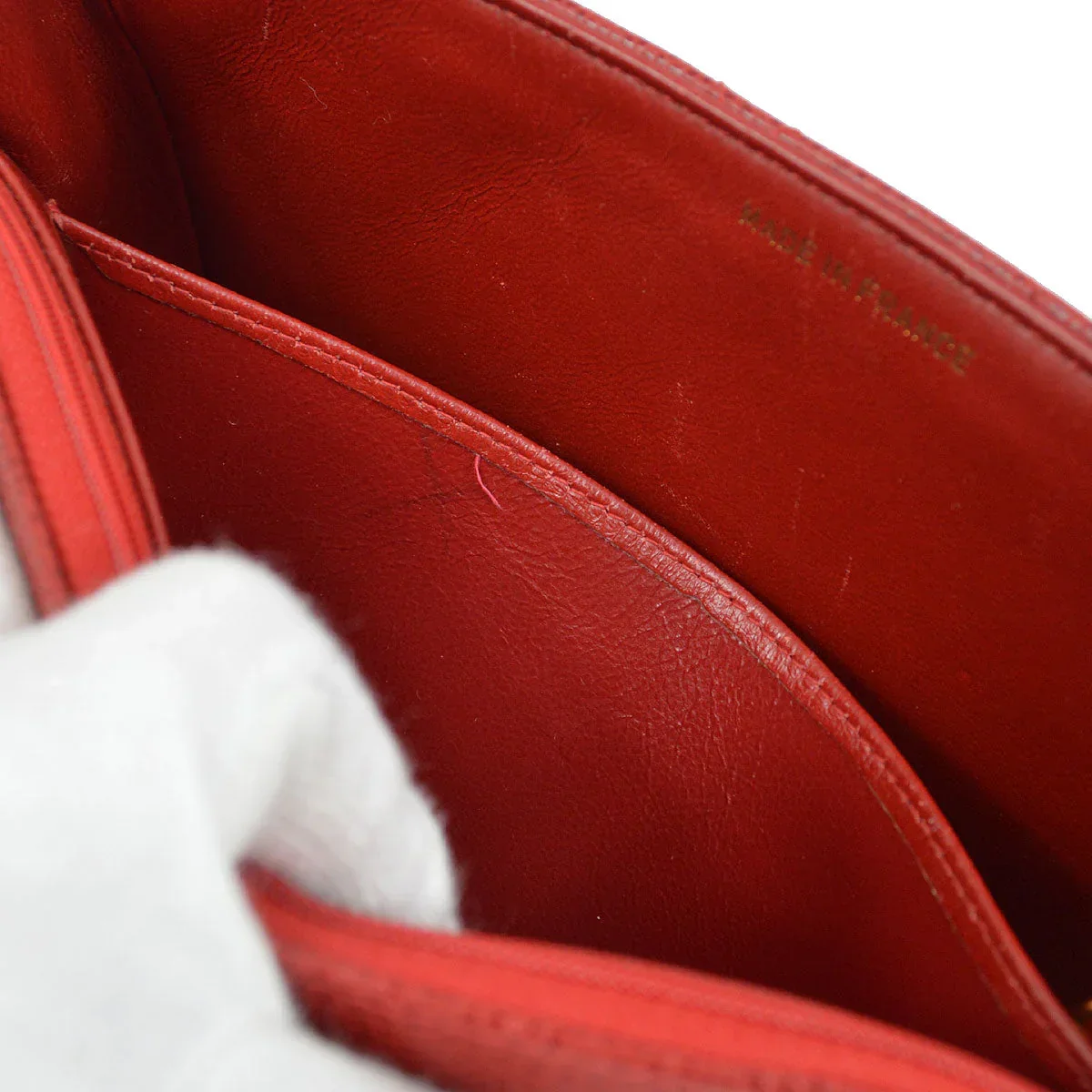 Chanel 1994-1996 Red Caviar Medium Diana Flap Bag - Image 11