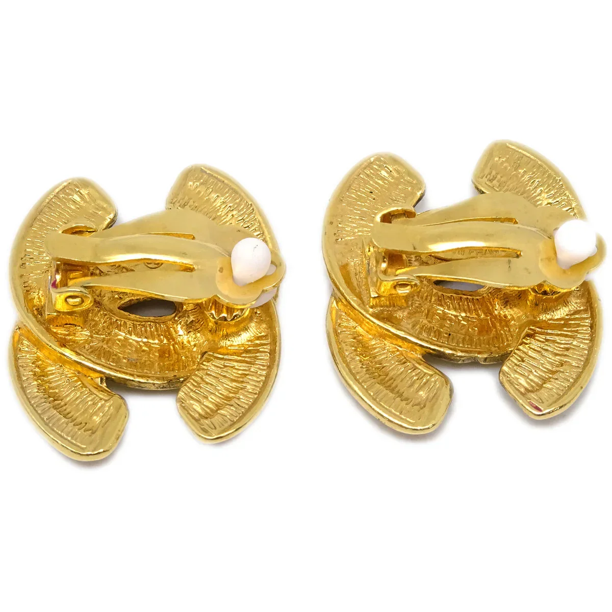 Chanel Gold CC Earrings Clip-On 2459 - Image 3
