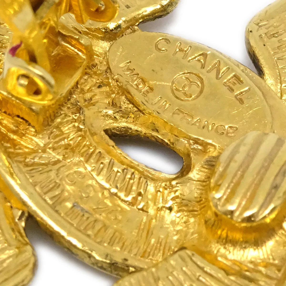 Chanel Gold CC Earrings Clip-On 2459 - Image 4