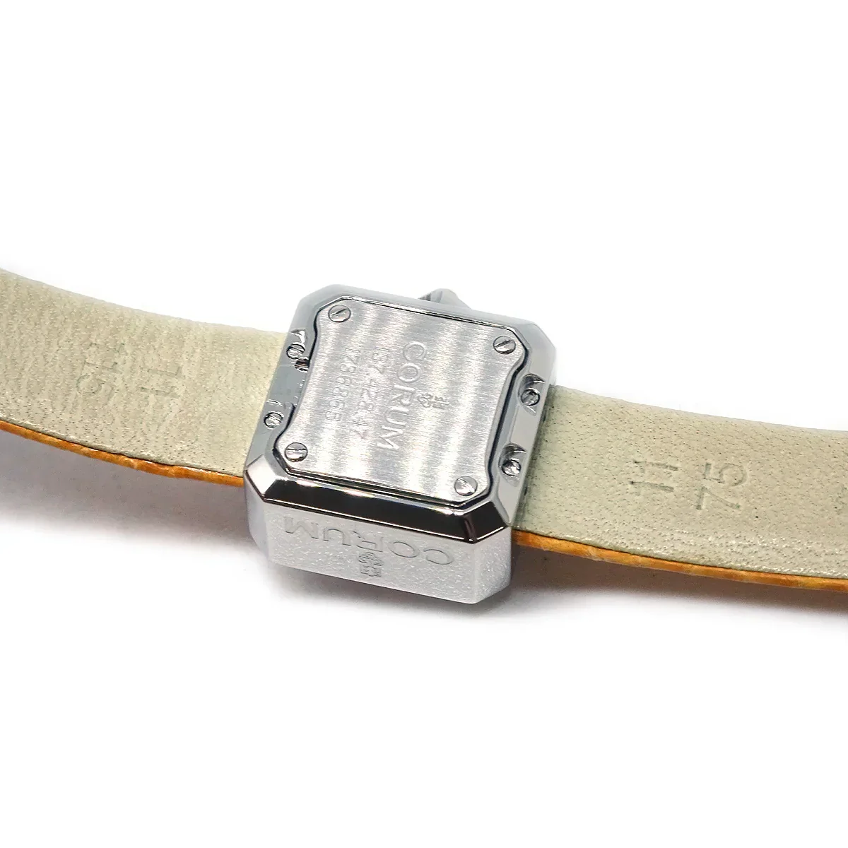 Corum * Sugar Cube Ref.137.428.47 Quartz Watch SS Diamond Orange - Image 4
