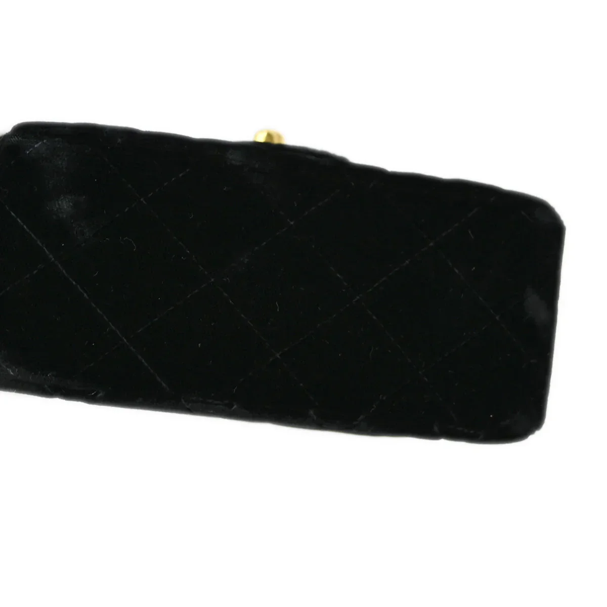 Chanel 1994-1996 Black Velvet Mini Square Handbag - Image 3