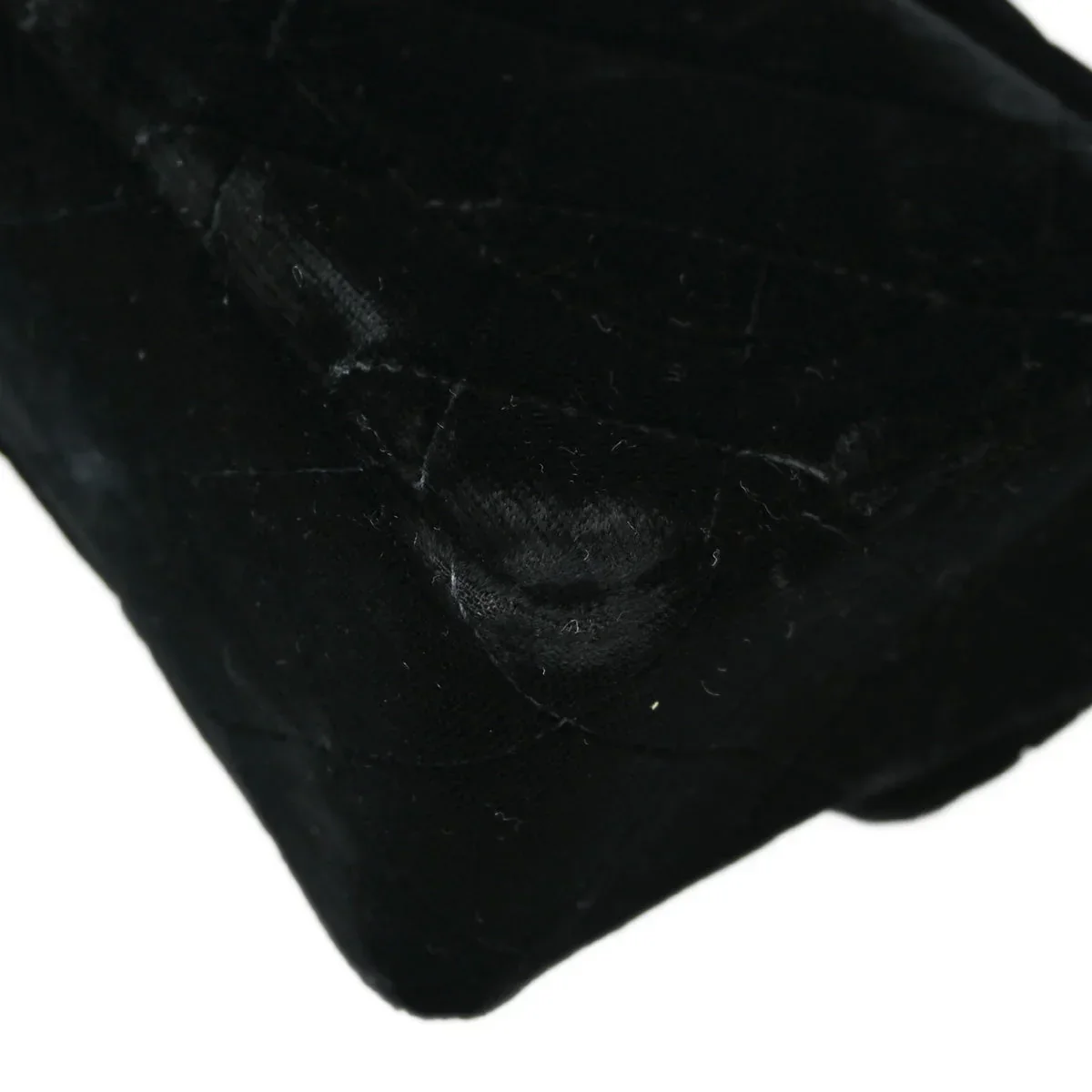 Chanel 1994-1996 Black Velvet Mini Square Handbag - Image 4