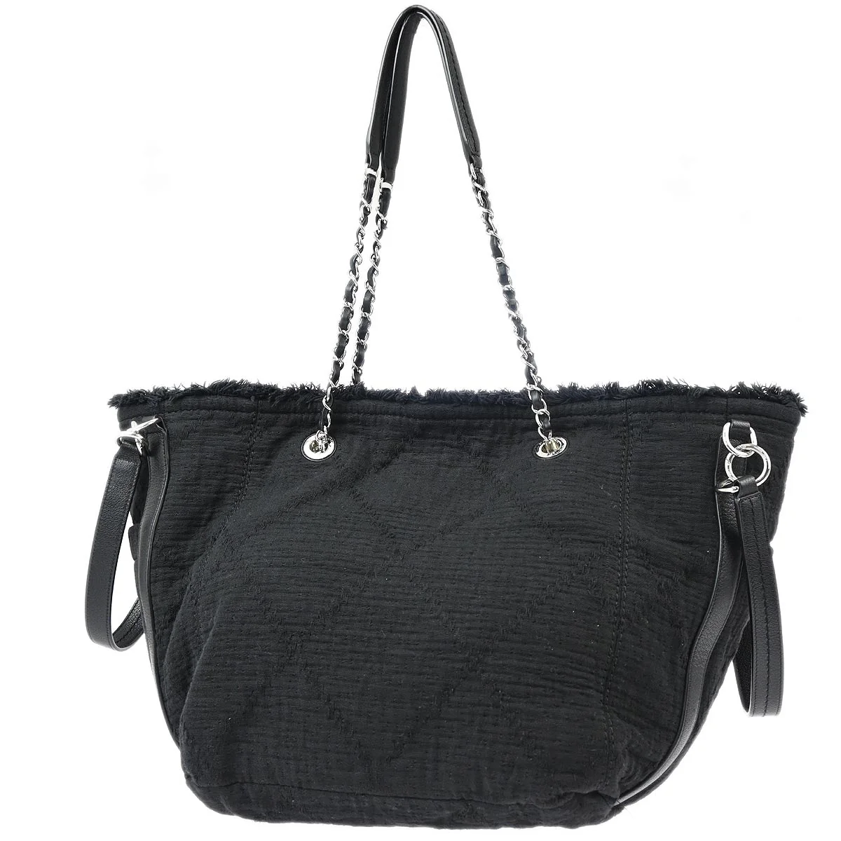 Chanel 2019 Black Canvas Double Face Tote Bag - Image 2