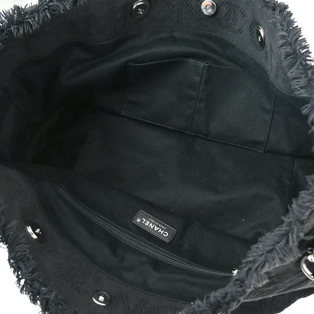 Chanel 2019 Black Canvas Double Face Tote Bag - Image 7