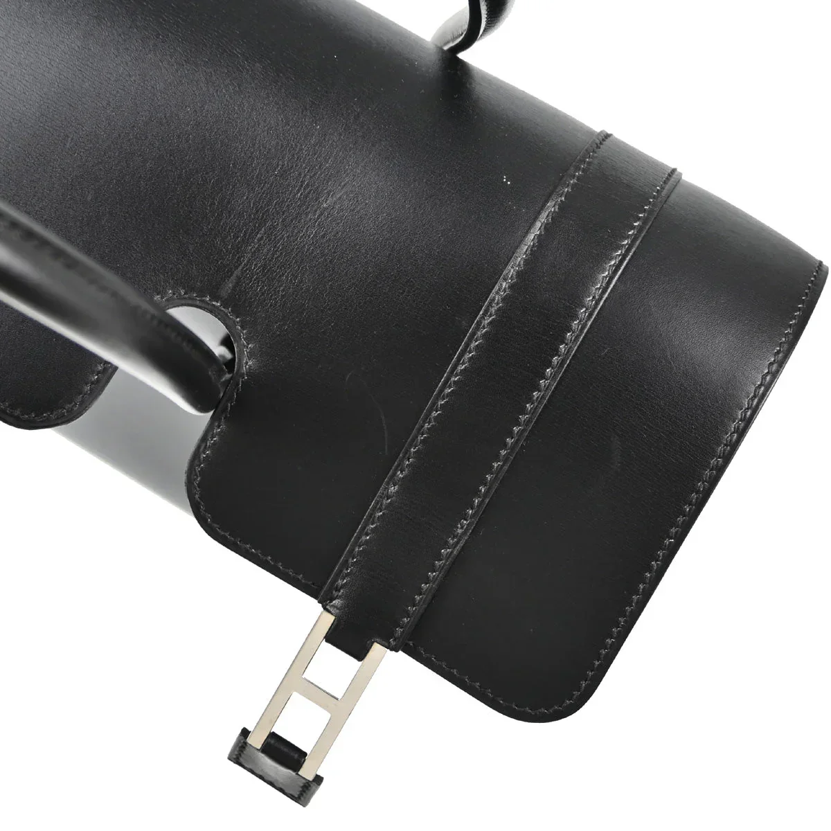 Hermes 2000 Black Box Calf Drag 2 37 Handbag - Image 6