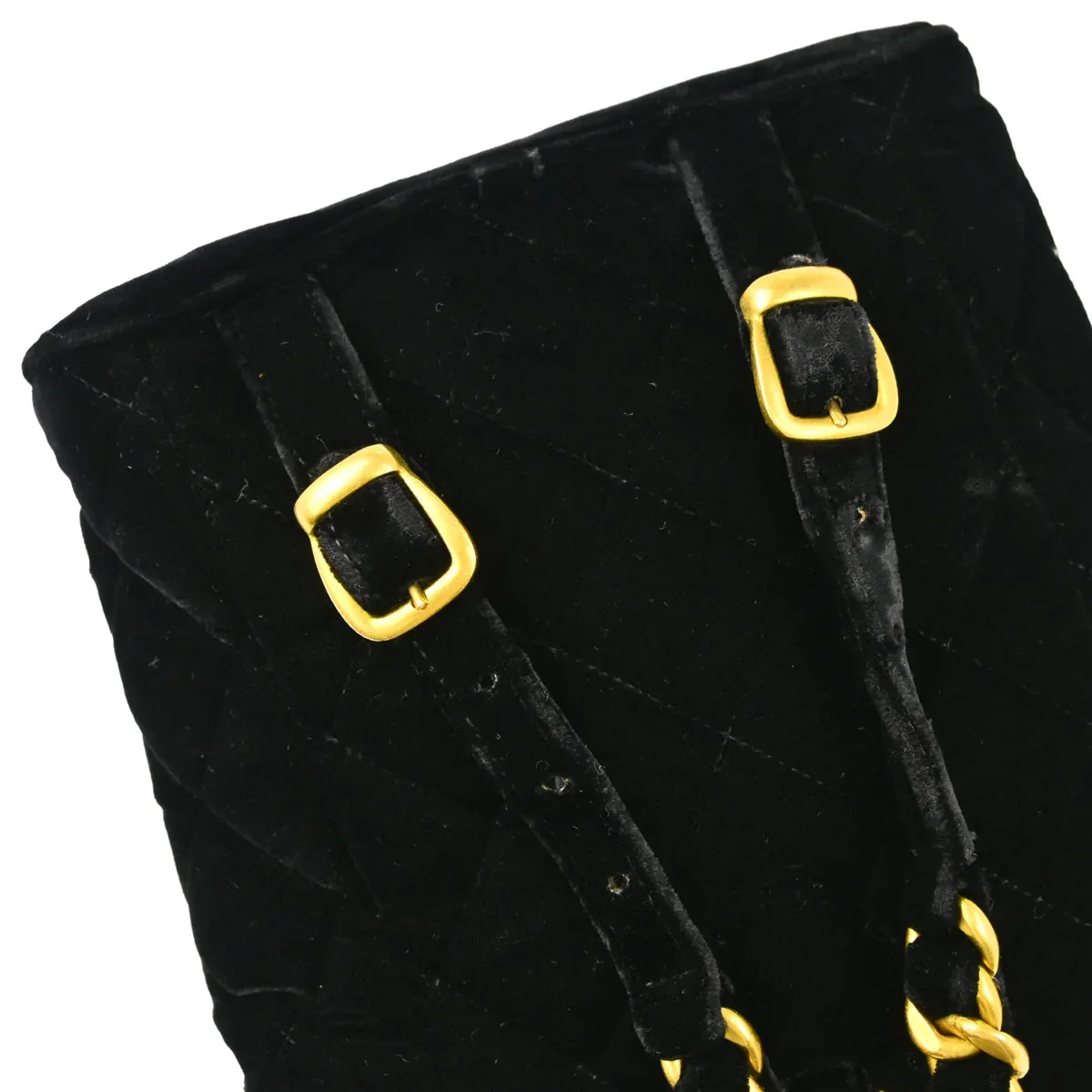 Chanel 1994-1996 Black Velvet Small Duma Backpack - Image 6