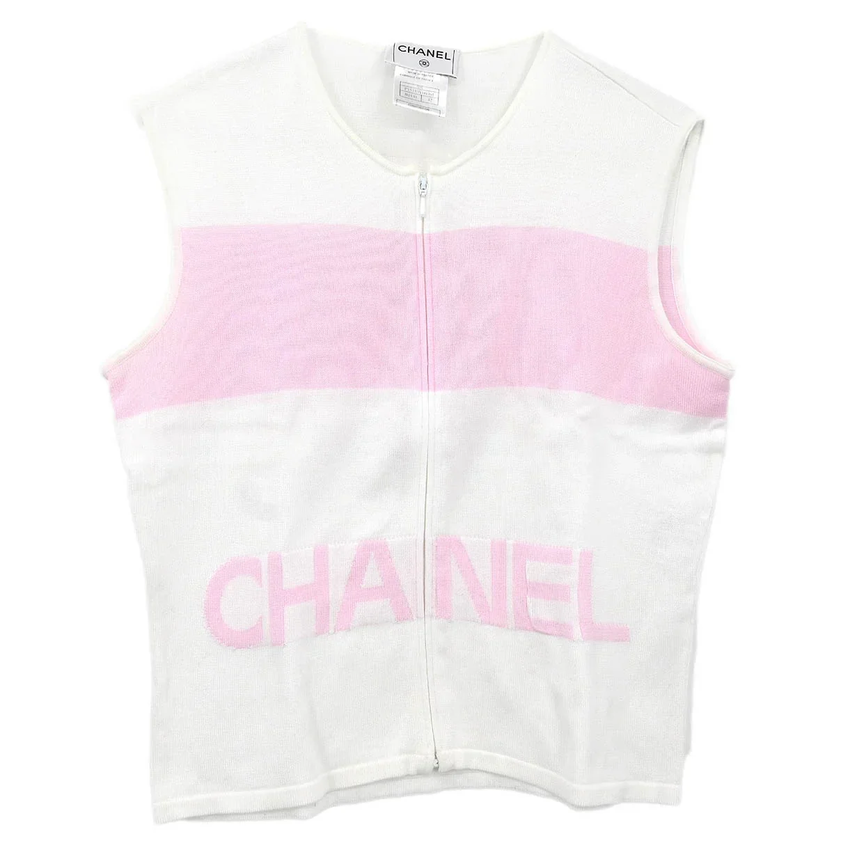 Chanel 2000 Sleeveless Top White #42
