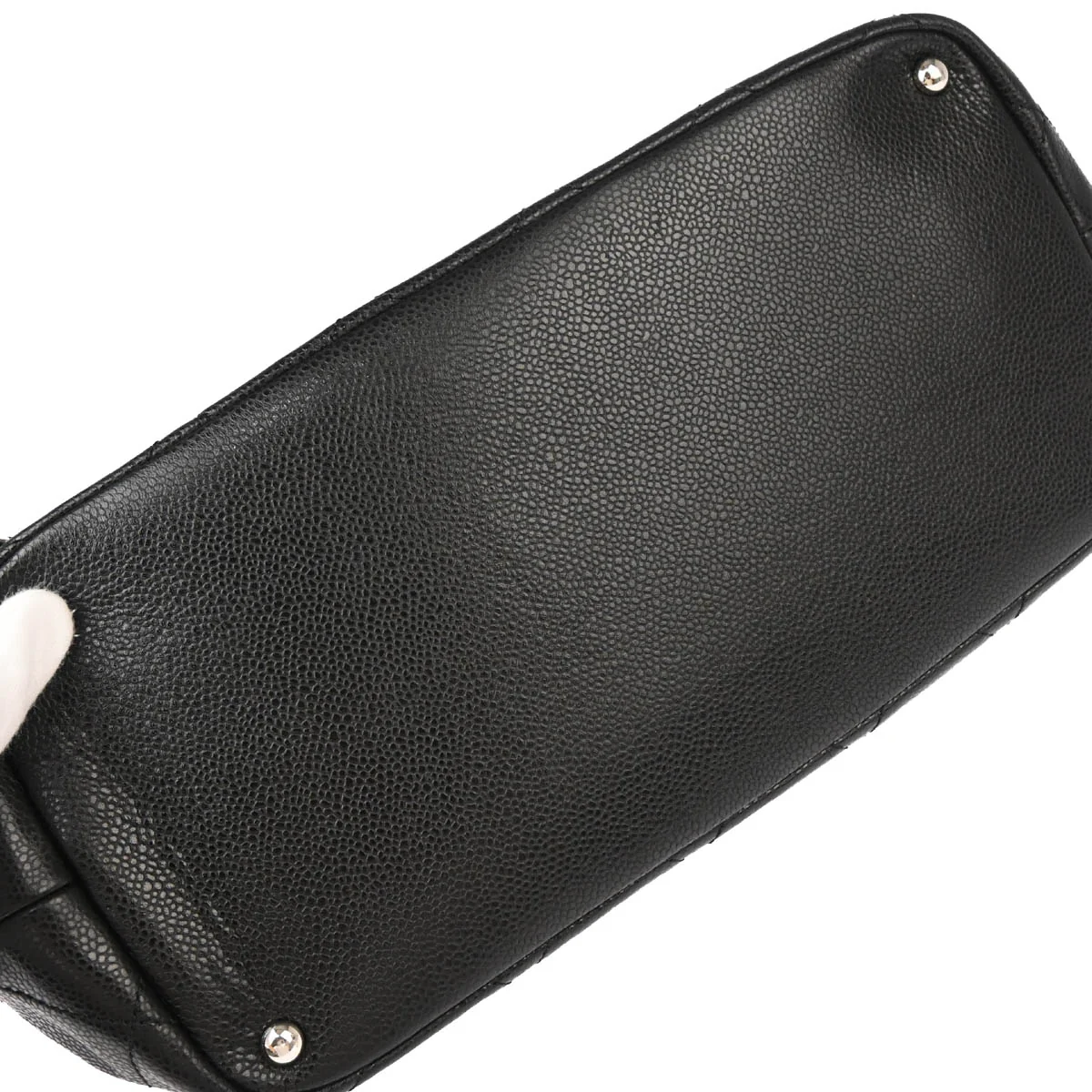 Chanel 2012-2013 Black Caviar Timeless CC Tote Chain Handbag - Image 5