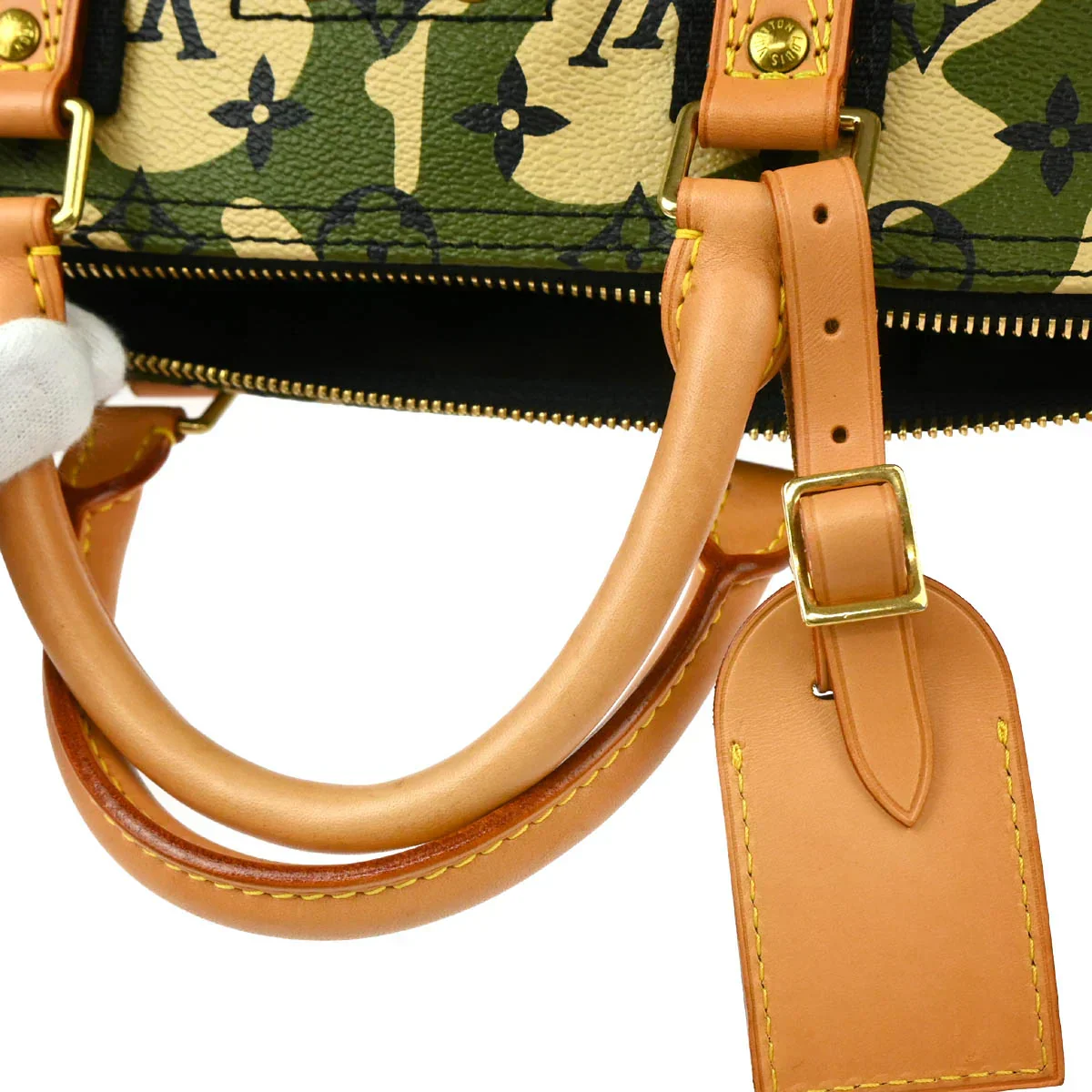 Louis Vuitton 2008 Green Monogramouflage Speedy 35 Handbag M95773 - Image 7