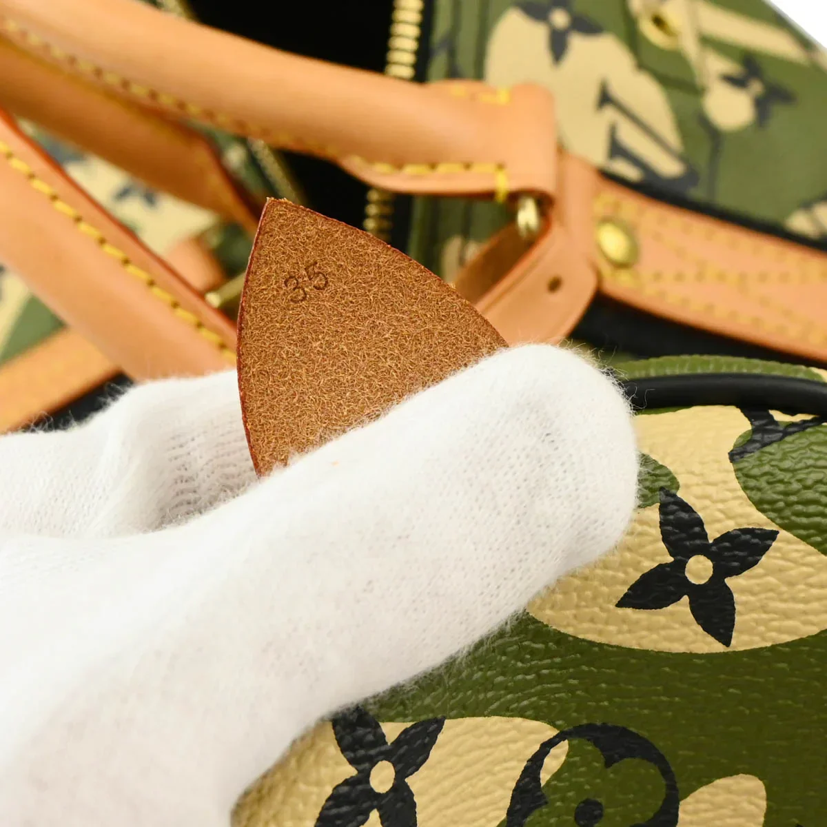 Louis Vuitton 2008 Green Monogramouflage Speedy 35 Handbag M95773 - Image 9