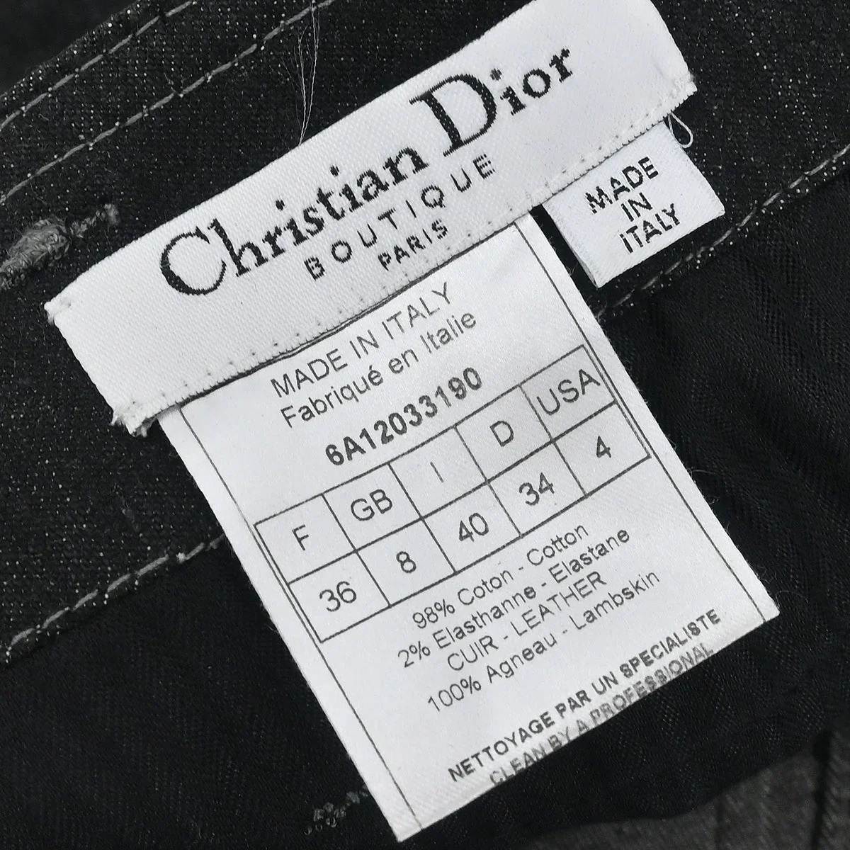Christian Dior 2006 Skirt Denim Black #40 - Image 9