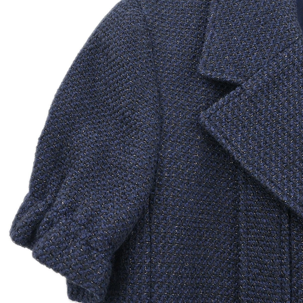 Chanel Single Breasted Jacket Navy #40 - Image 4