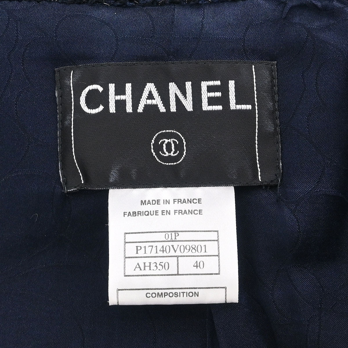 Chanel Single Breasted Jacket Navy #40 - Image 9