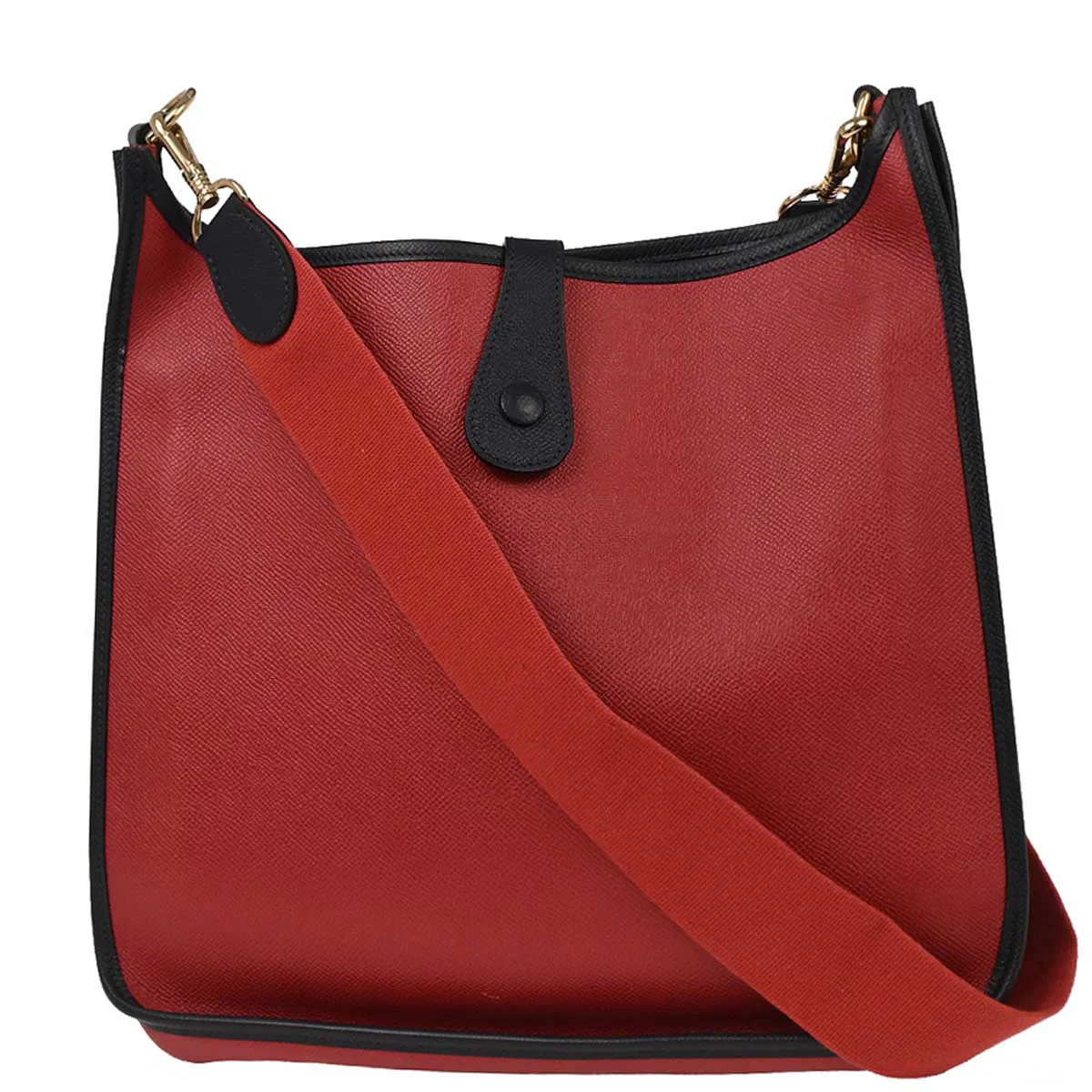 Hermes Rouge Vif Courchevel Evelyne 1 PM Shoulder Bag - Image 2