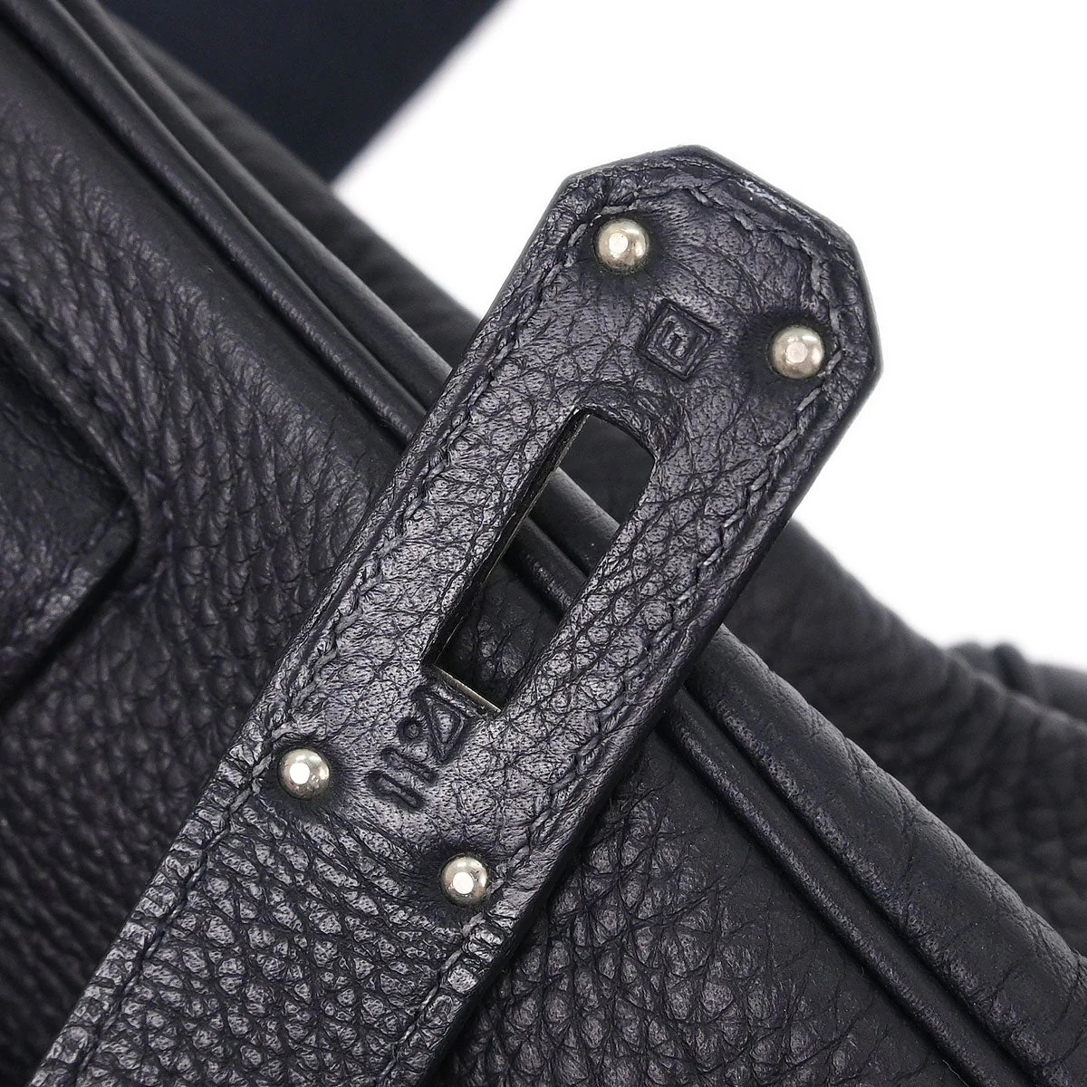 Hermes Blue Indigo Togo Kelly 50 Retourne 2way Shoulder Handbag - Image 9