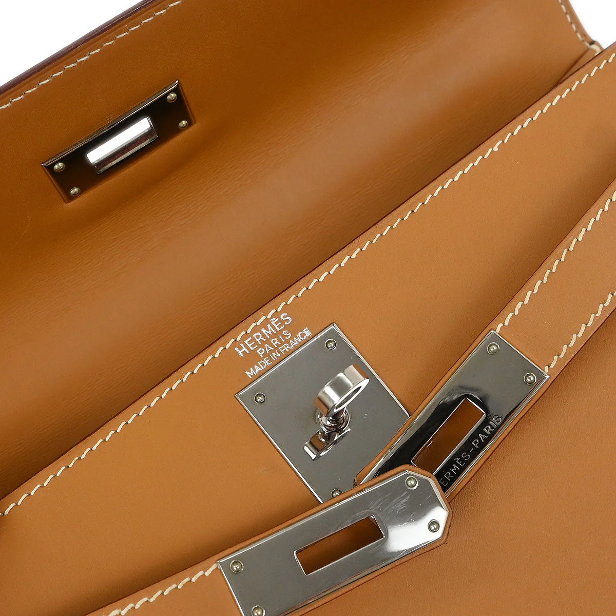 Hermes 2000 Natural Chamonix Kelly 28 Sellier 2way Shoulder Handbag - Image 8