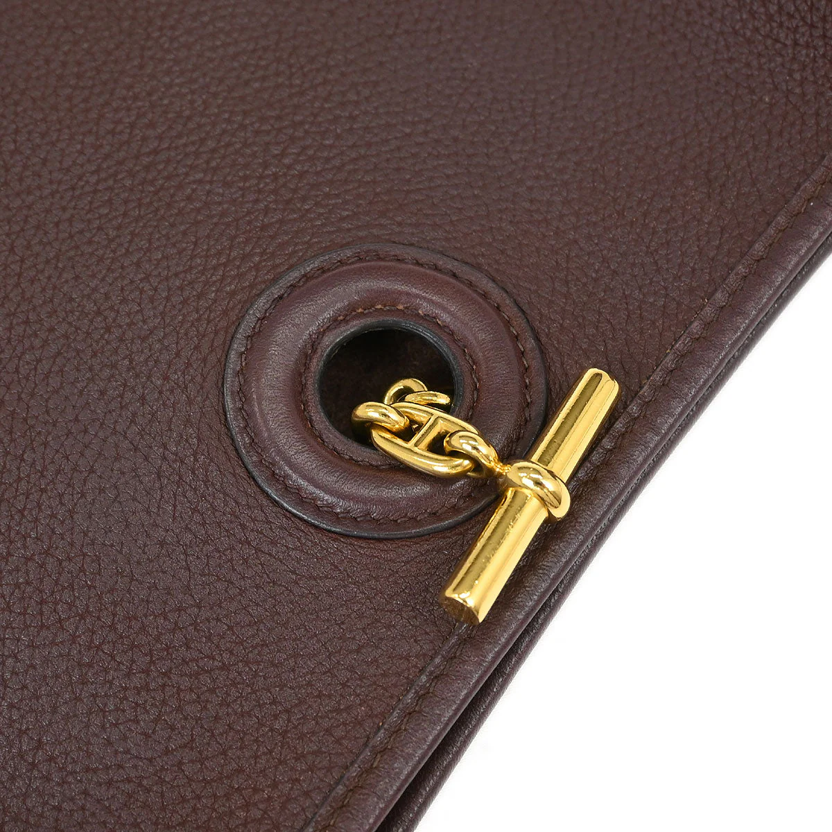 Hermes 1997 Chocolat Taurillon Clemence Vespa PM Shoulder Bag - Image 5