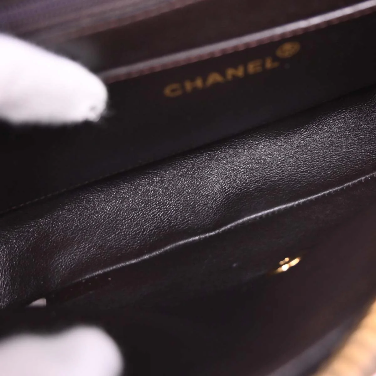 Chanel 1994-1996 Brown Velvet Chain Backpack - Image 7