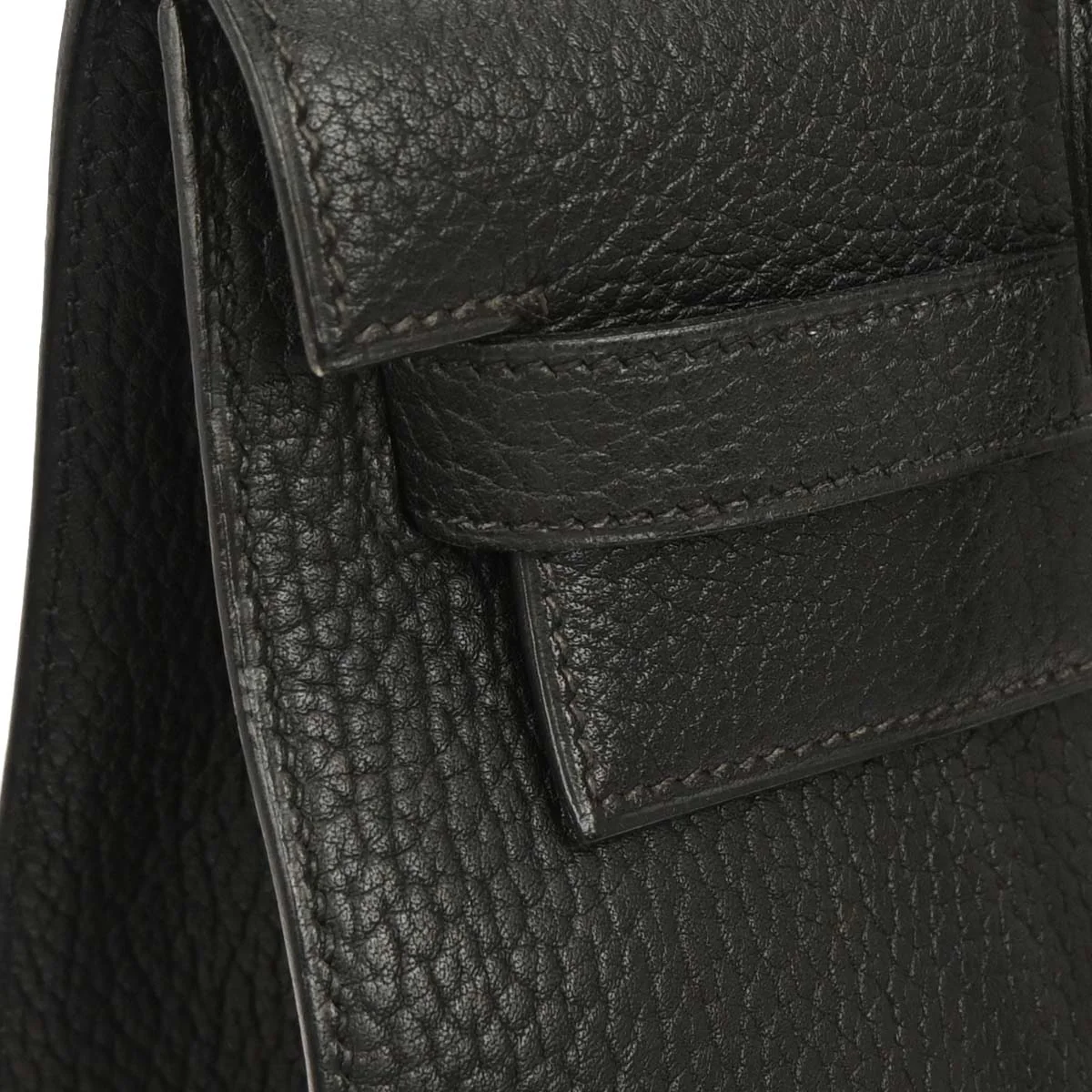Hermes 1996 Black Ardennes Kelly 35 Sellier 2way Shoulder Handbag - Image 4