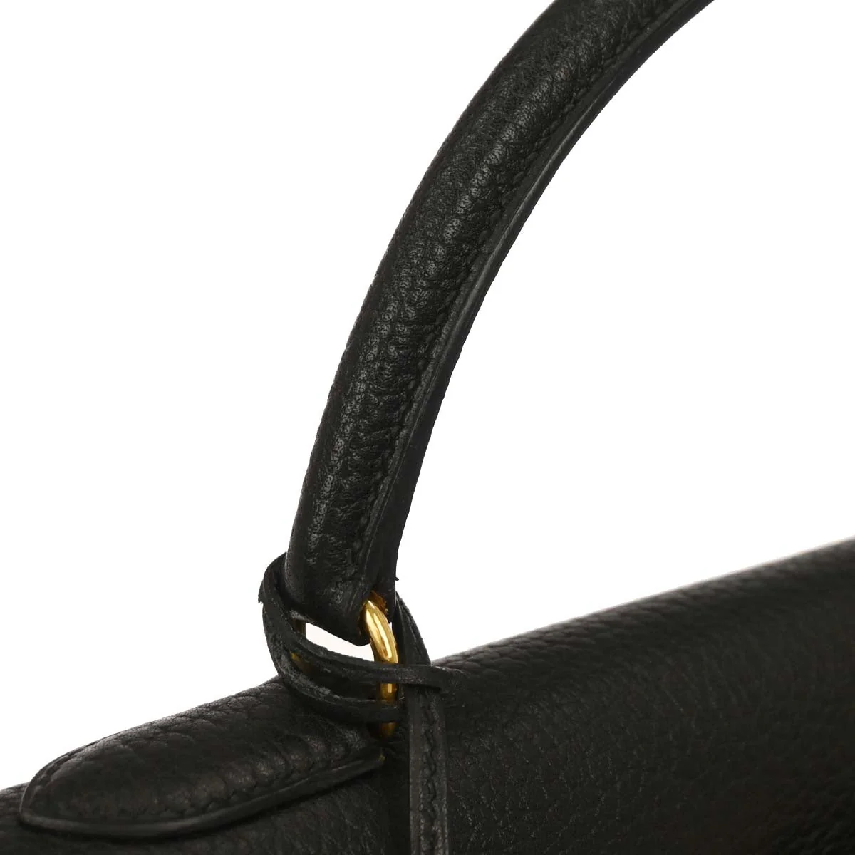 Hermes 1996 Black Ardennes Kelly 35 Sellier 2way Shoulder Handbag - Image 5