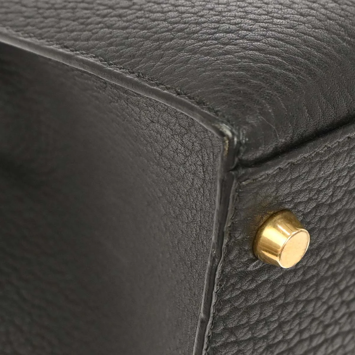 Hermes 1996 Black Ardennes Kelly 35 Sellier 2way Shoulder Handbag - Image 7