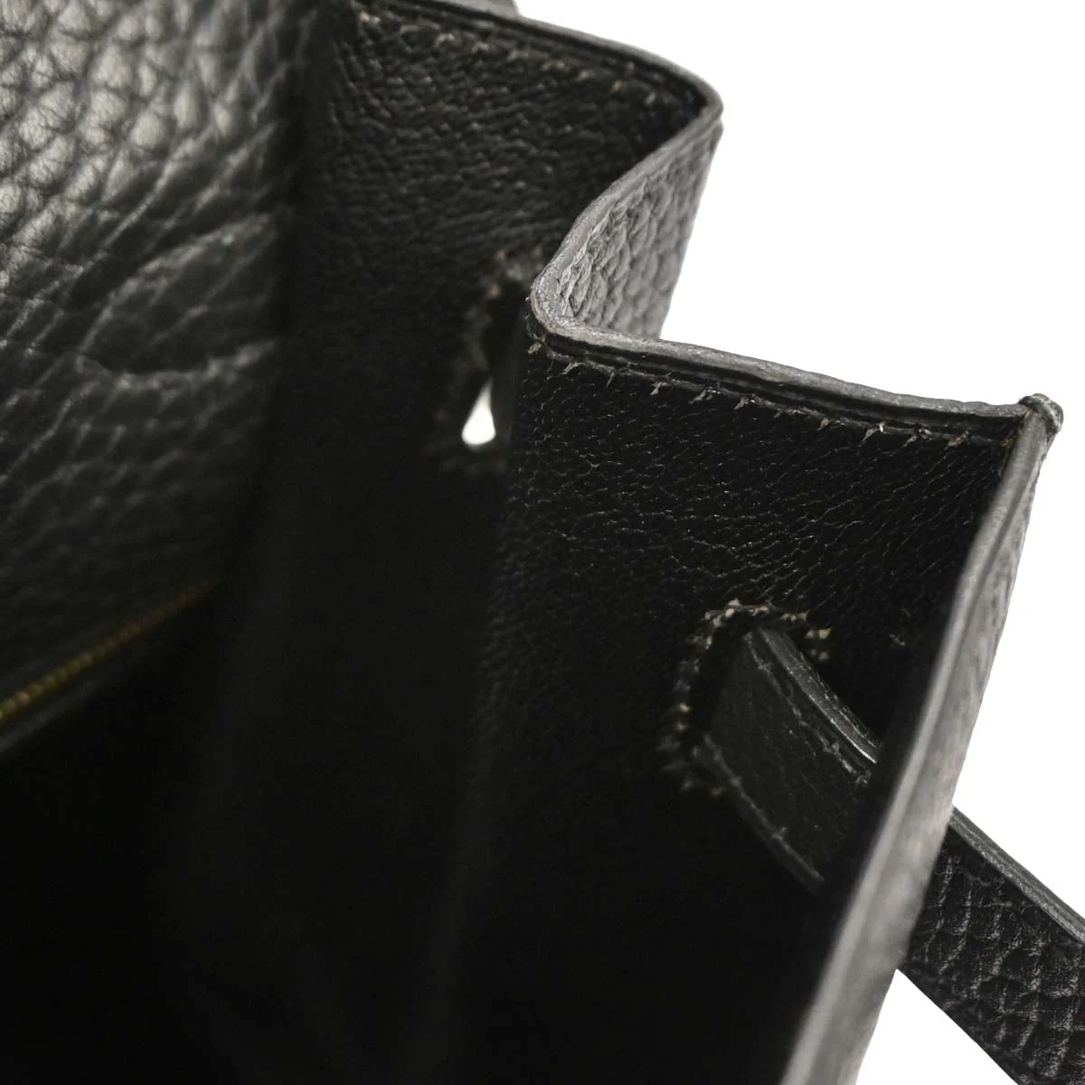 Hermes 1996 Black Ardennes Kelly 35 Sellier 2way Shoulder Handbag - Image 9