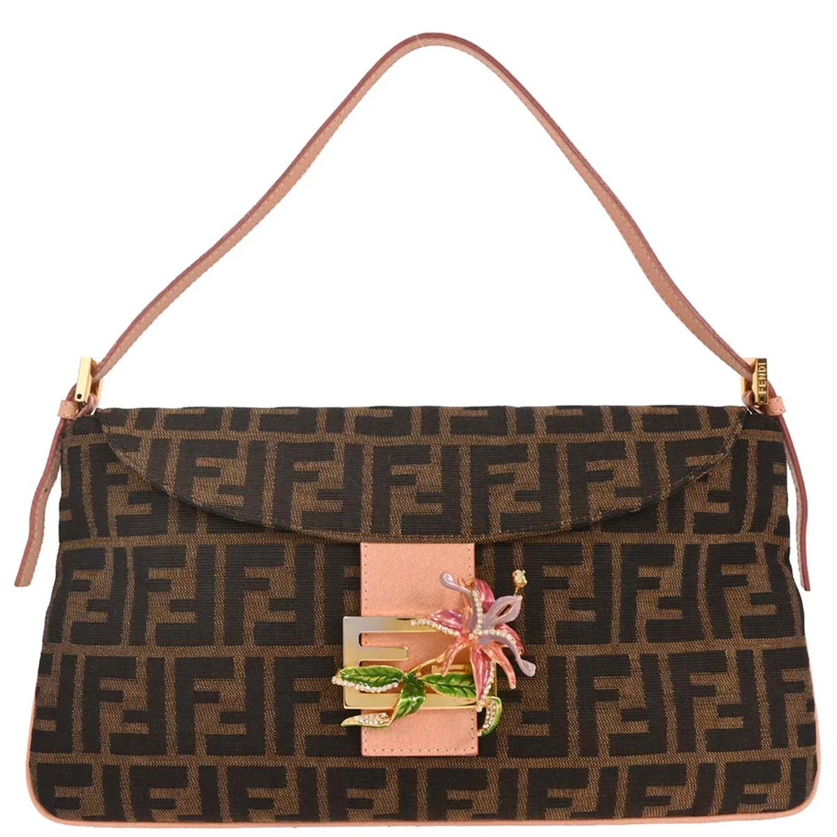 Fendi Black Brown Zucca Handbag