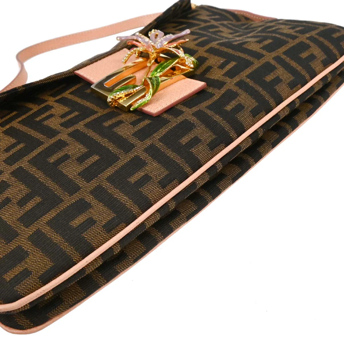 Fendi Black Brown Zucca Handbag - Image 4