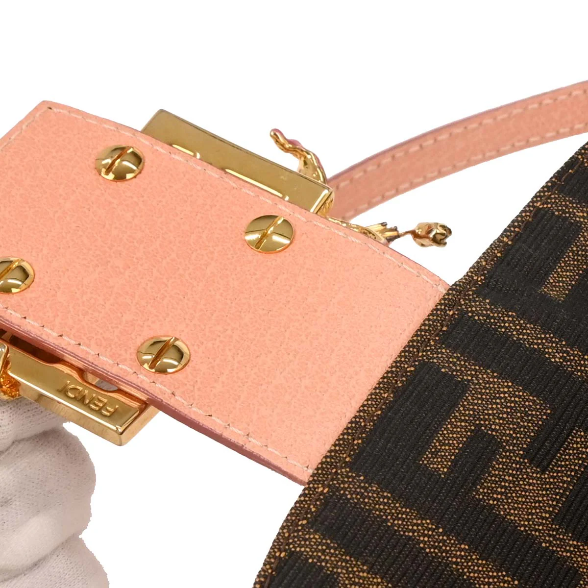 Fendi Black Brown Zucca Handbag - Image 7